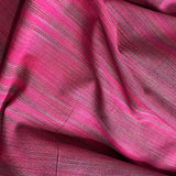 REMNANT Pinks and Greens Semi-Rustic Woven Shot Cotton from India 1-1/8 Yard PIECE #CHL-928