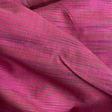 REMNANT Pinks and Greens Semi-Rustic Woven Shot Cotton from India 1-1/8 Yard PIECE #CHL-928