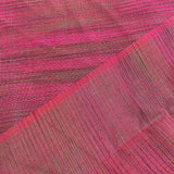 REMNANT Pinks and Greens Semi-Rustic Woven Shot Cotton from India 1-1/8 Yard PIECE #CHL-928