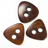 Brown Rounded Big-Eye Triangle Button Natural Corozo/Tagua 7/8"  # SK-432