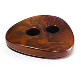 Brown Rounded Big-Eye Triangle Button Natural Corozo/Tagua 7/8"  # SK-432