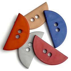 Large Half Circle Button in 3 colors 2"