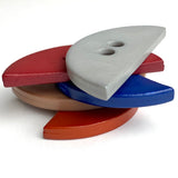 Large Half Circle Button in 3 colors 2"