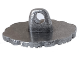Gunmetal Silver Clematis Flower Metal Button 5/8"  #SWC-51