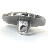 Gunmetal Silver Clematis Flower Metal Button 5/8"  #SWC-51