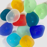 Re-Stocked Red Faux Sea Glass Button, 3/4" - 7/8" Made from Recycled Bottles