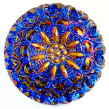 Purple Crown Flower Czech Glass Shank Back Button 1-1/16"  # CZ-098