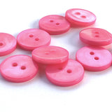 Bright Pink River Shell 5/8" 2-hole Button, Pack of 8 for $8.00  #1781