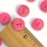 Bright Pink River Shell 5/8" 2-hole Button, Pack of 8 for $8.00  #1781