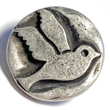 Re-Stocked: Dove Button, Pewter Bird Shank Back Button 7/8"  #SW-244