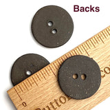 Turquoise/Black Ceramic 1" Buttons Round 2-Hole #RN-TLR