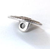 Silver Daisy Scrollwork Metal Button  9/16" / 14mm  #L326