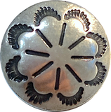 desert primrose silver tiny flower concho button ButtonBird.com