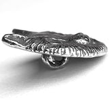 Cat Button, 7/8" Pewter from Green Girl Studios, Kitty  #G345