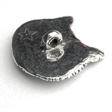 Cat Button, 7/8" Pewter from Green Girl Studios, Kitty  #G345