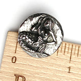 Back in Stock, Mermaid Button, 3/4" Pewter from Green Girl Studios, #G-300