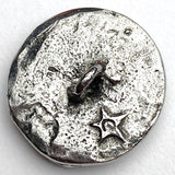 Back in Stock, Mermaid Button, 3/4" Pewter from Green Girl Studios, #G-300