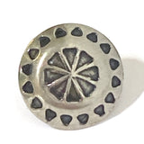 Small Southwest Wreath Concho Button, Nickel Silver 1/2"  #SW-9