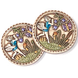 Arial, Art Stone Button by Susan Clarke 1.5" #SC-1037