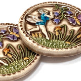 Arial, Art Stone Button by Susan Clarke 1.5" #SC-1037