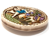 Arial, Art Stone Button by Susan Clarke 1.5" #SC-1037