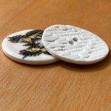 Tiger Swallowtail Butterfly Porcelain Button 1-1/8"