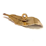 Re-Stocked Feather Button, Small, Silver and Gold 1-1/8" by Susan Clarke  #SC-997