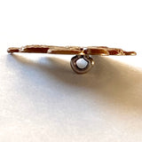 Saddle Button, Tiny Brown Metal 7/8" x 3/4" by Susan Clarke  #SC-673