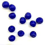 Royal Blue Tiny Vintage Roly-Poly Small Glass Button-Beads, 1/4" # GL369
