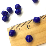 Royal Blue Tiny Vintage Roly-Poly Small Glass Button-Beads, 1/4" # GL369