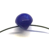 Royal Blue Tiny Vintage Roly-Poly Small Glass Button-Beads, 1/4" # GL369