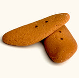 Two Brick Red Toggles, Old Flower Pot Buttons 2" #BCH-37