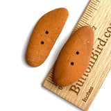 Two Brick Red Toggles, Old Flower Pot Buttons 2" #BCH-37