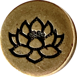 Lotus Small Antique Brass Button 1/2" TierraCast #6585-27