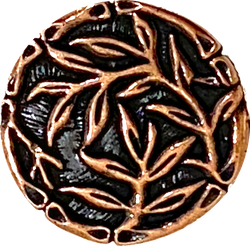 Bamboo Copper/Black Button 5/8"  TierraCast  #6589-18