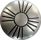 Sun Zia Symbol 1" Concho Style Nickel Silver Shank Back Button  #SW-63