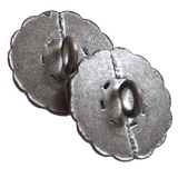 Copper & White Bead-Look 3/4" Button  #SWC-60