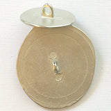 Amoeba Flying Saucer Button, Sleek Silver-Gold 7/8" or 1-1/2"