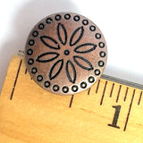 Circles Around Flower Copper Concho Button, 11/16"   # SWC-10