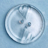 Crystal Pie 3/4" / 19mm Vintage Glass Buttons, Pack of Two, #OT-119