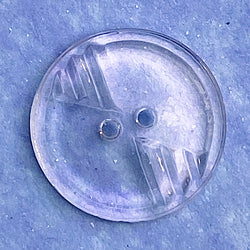 Crystal Pie 3/4" / 19mm Vintage Glass Buttons, Pack of Two, #OT-119