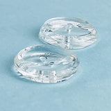 Crystal Pie 3/4" / 19mm Vintage Glass Buttons, Pack of Two, #OT-119