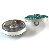 Ruby Turquoise Czech Glass Daisy 18mm 3/4" # CZ-110