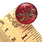 Dragonfly Czech Glass Button, Bright Red 18mm / 3/4"  # CZ 042-1