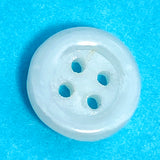 34 Buttons: 3/8" Vintage White Milk Glass Small Rimmed 4-Hole Buttons 10mm / 3/8"  Pack of 34 Milk Glass  #OT-123