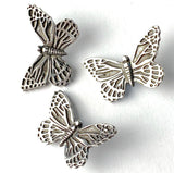 Danforth Pewter Butterfly Button, 1" Shank Back, #DN289