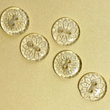 Clear Vintage Glass Pointed-Petal Flower 1/2"  Pack of 10,  #OT-126