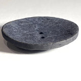 SALE Charcoal Gray Extra Large Scooped Coconut Button, "Rustica"  2-1/4"