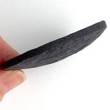 SALE Charcoal Gray Extra Large Scooped Coconut Button, "Rustica"  2-1/4"