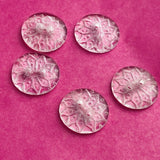 Clear Vintage Glass Pointed-Petal Flower 1/2"  Pack of 10,  #OT-126